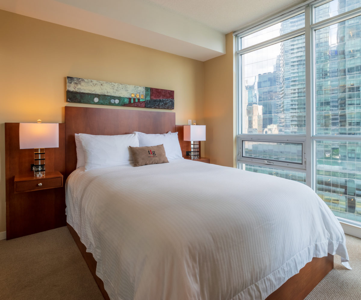 Suite for Rent at Maple Leaf Square Downtown Toronto, Bedroom, Custom Closet with built-in storage