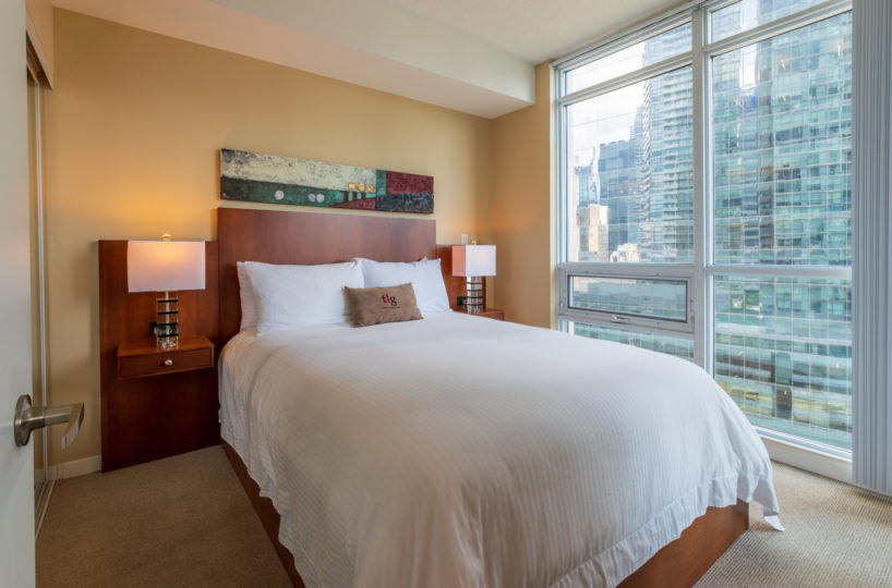 Suite for Rent at Maple Leaf Square Downtown Toronto, Bedroom, Custom Closet with built-in storage