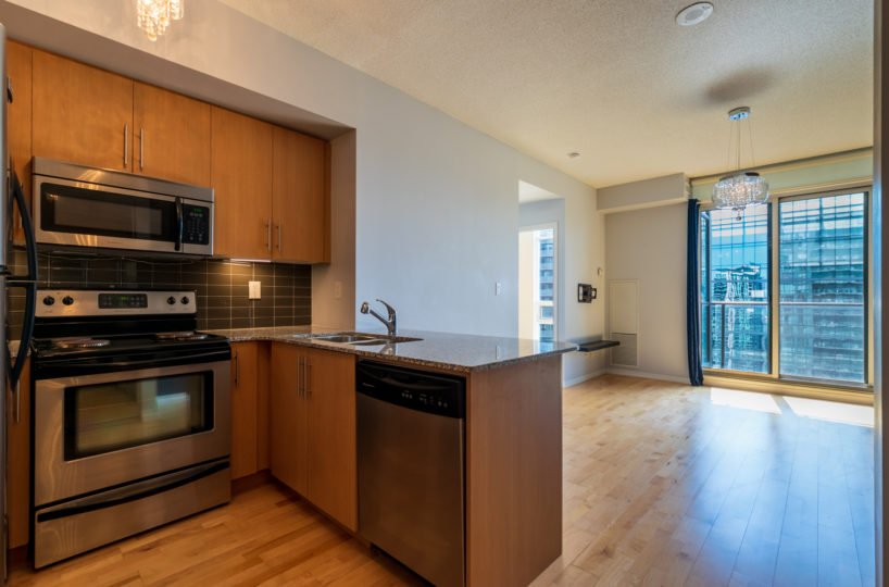 For Rent at Maple Leaf Square Kitchen Living Room