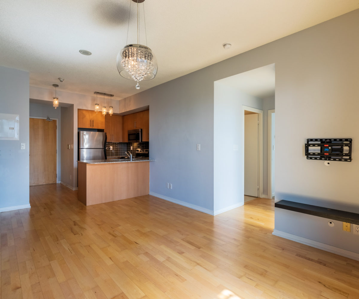 For Rent at Maple Leaf Square Living Room Kitchen Entrance