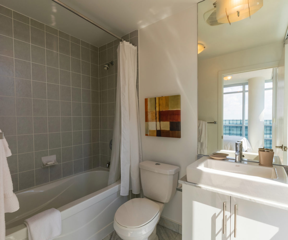 Rental at Maple Leaf Square Downtown Toronto Master Bedroom Washroom