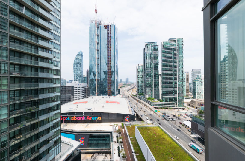 Suite for Rent at Maple Leaf Square Downtown Toronto, Balcony View, City Buildings