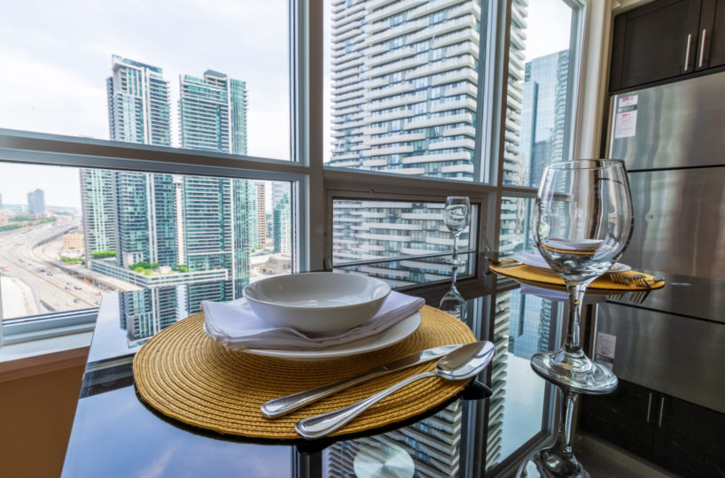 Suite for Rent at Maple Leaf Square Downtown Toronto, Dinning Dishes