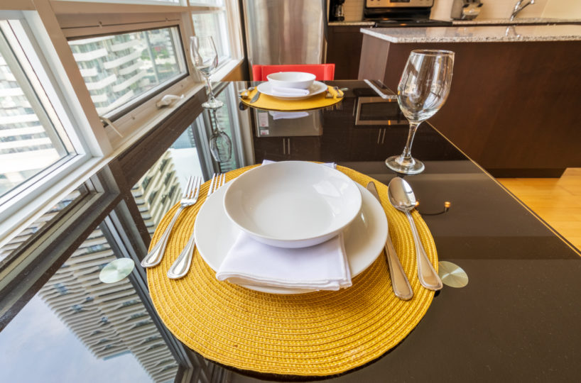 Suite for Rent at Maple Leaf Square Downtown Toronto, Dinning Dishes