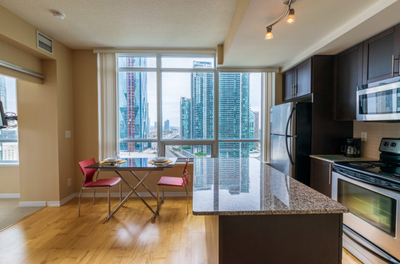 Suite for Rent at Maple Leaf Square Downtown Toronto, Kitchen Dinner Table
